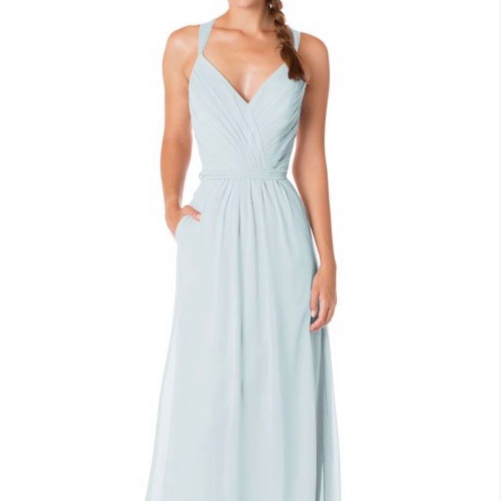 Bari Jay size 12 misty blue bridesmaids dresses